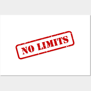 No limits stamp Posters and Art